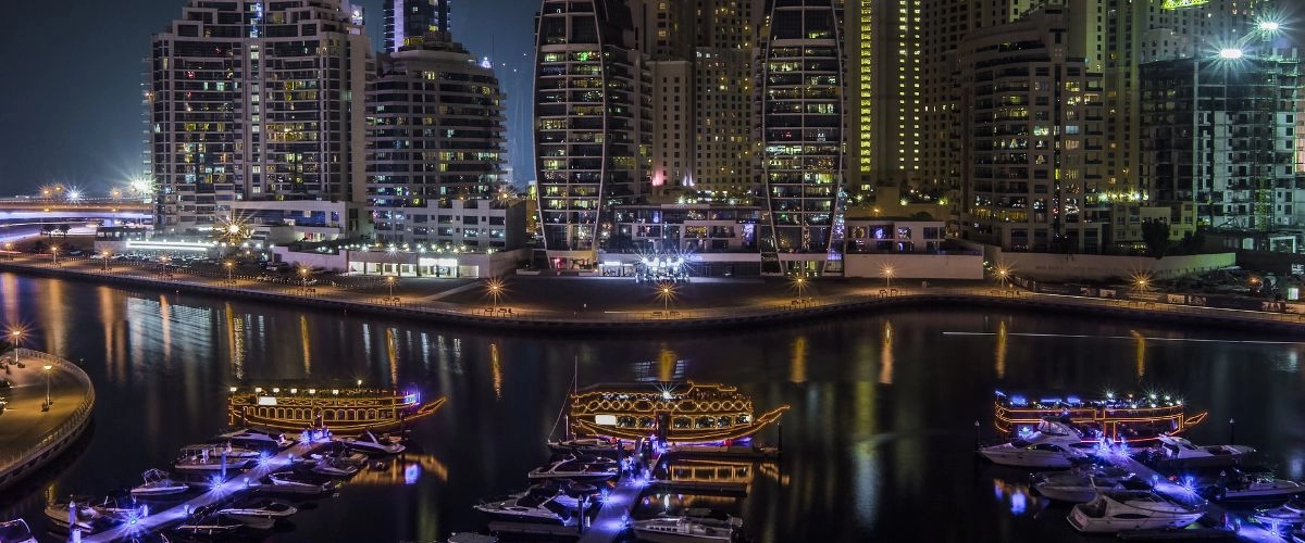 The night scene of Dubai